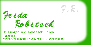 frida robitsek business card